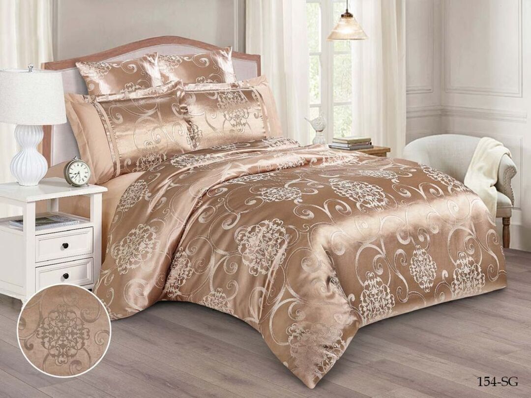 КПБ евро сатин-жаккард Satin Jacquard SG Клео <SG-154>