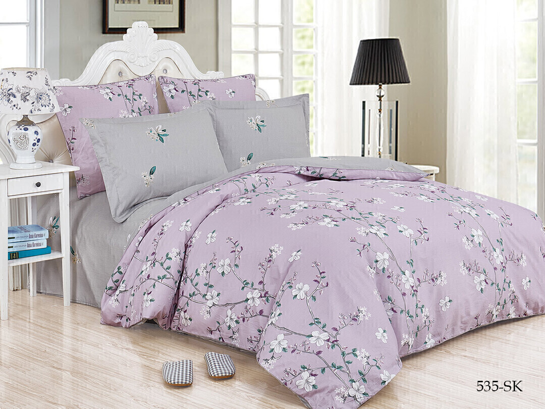 КПБ евро сатин в коробке Satin de Luxe SK Клео <535-SK>