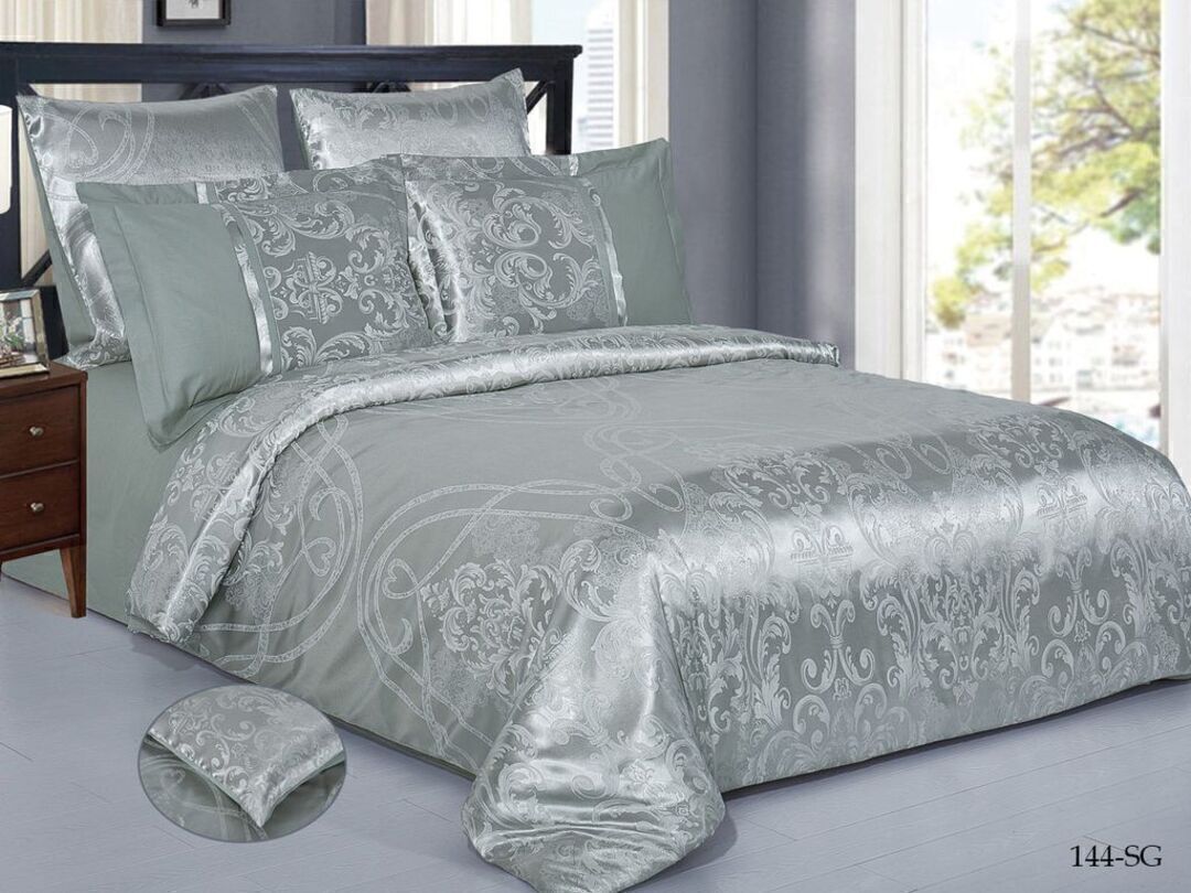 КПБ евро сатин-жаккард Satin Jacquard SG Клео <SG-144>