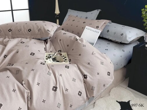 КПБ евро сатин в коробке Satin de Luxe SK Клео <897-SK>