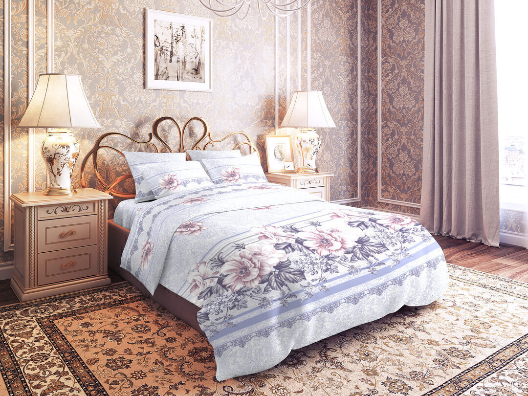 Простыня 2сп бязь 125 (180*210) Реноме <9125-2 Камея> (арт.35/105)
