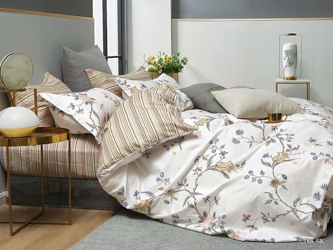 КПБ 2сп сатин в коробке (нав 70*70) Satin de Luxe SK Клео <788-SK>