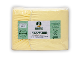 Простыня 180*200*30 поплин на резинке Реноме<шампань.> (арт.02/126)